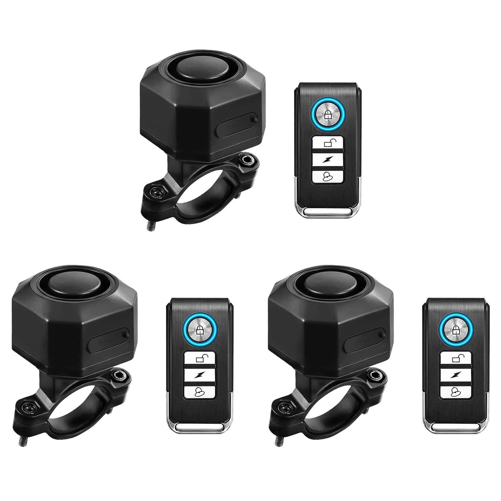 Electric Scooter Anti-Theft Alarm Remote Control Security Vibration Bicycle ×3