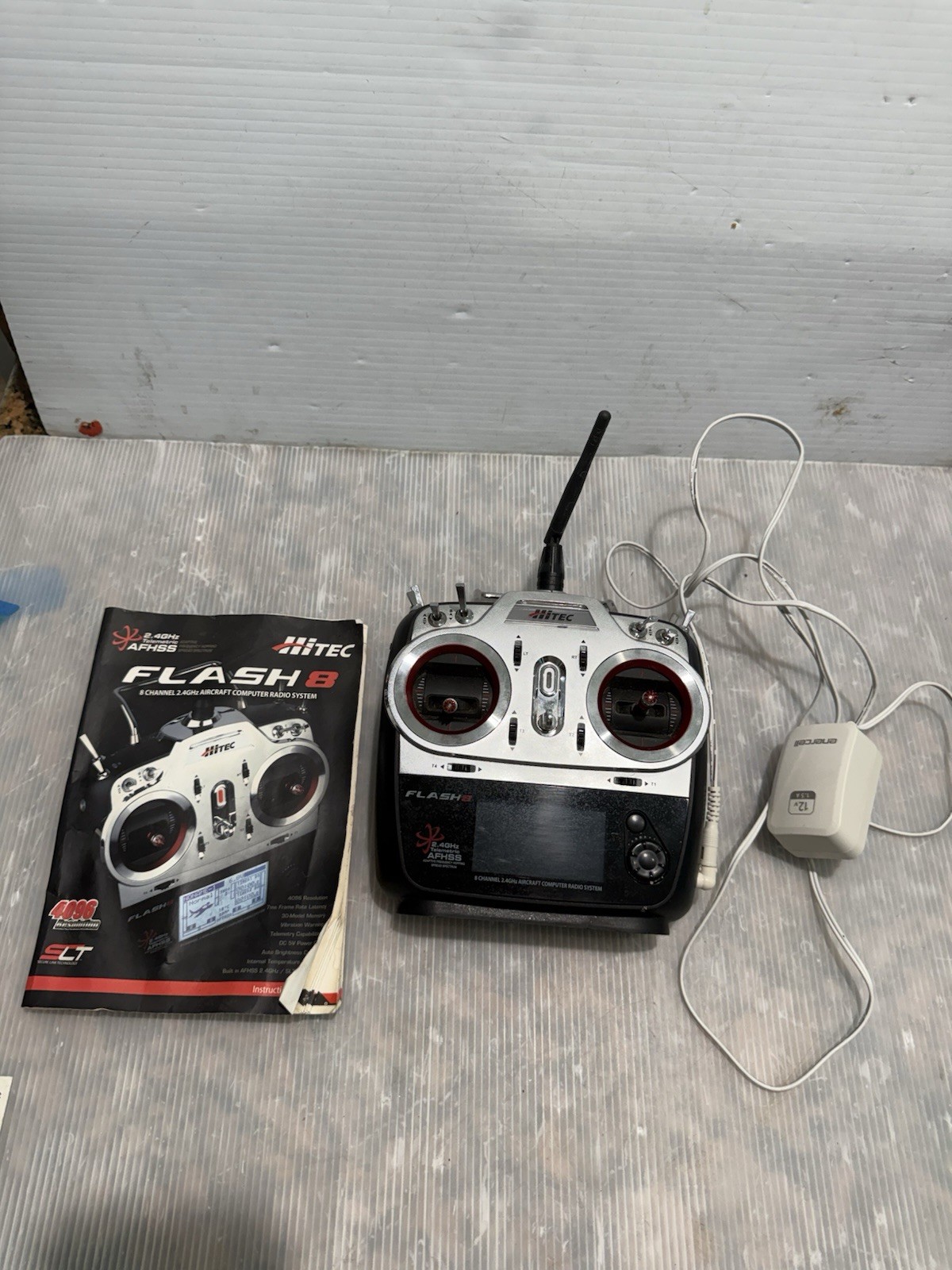 Hitec Flash-8 Transmitter - R/C Radio System 8-Channel With Manual