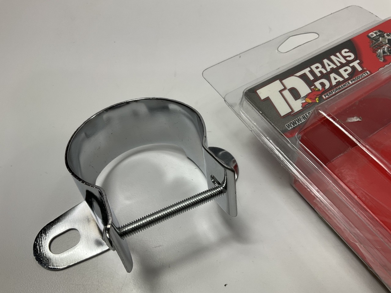 Trans-dapt 9366 CHROME Ignition Coil Mounting Bracket Coil Holder, Universal