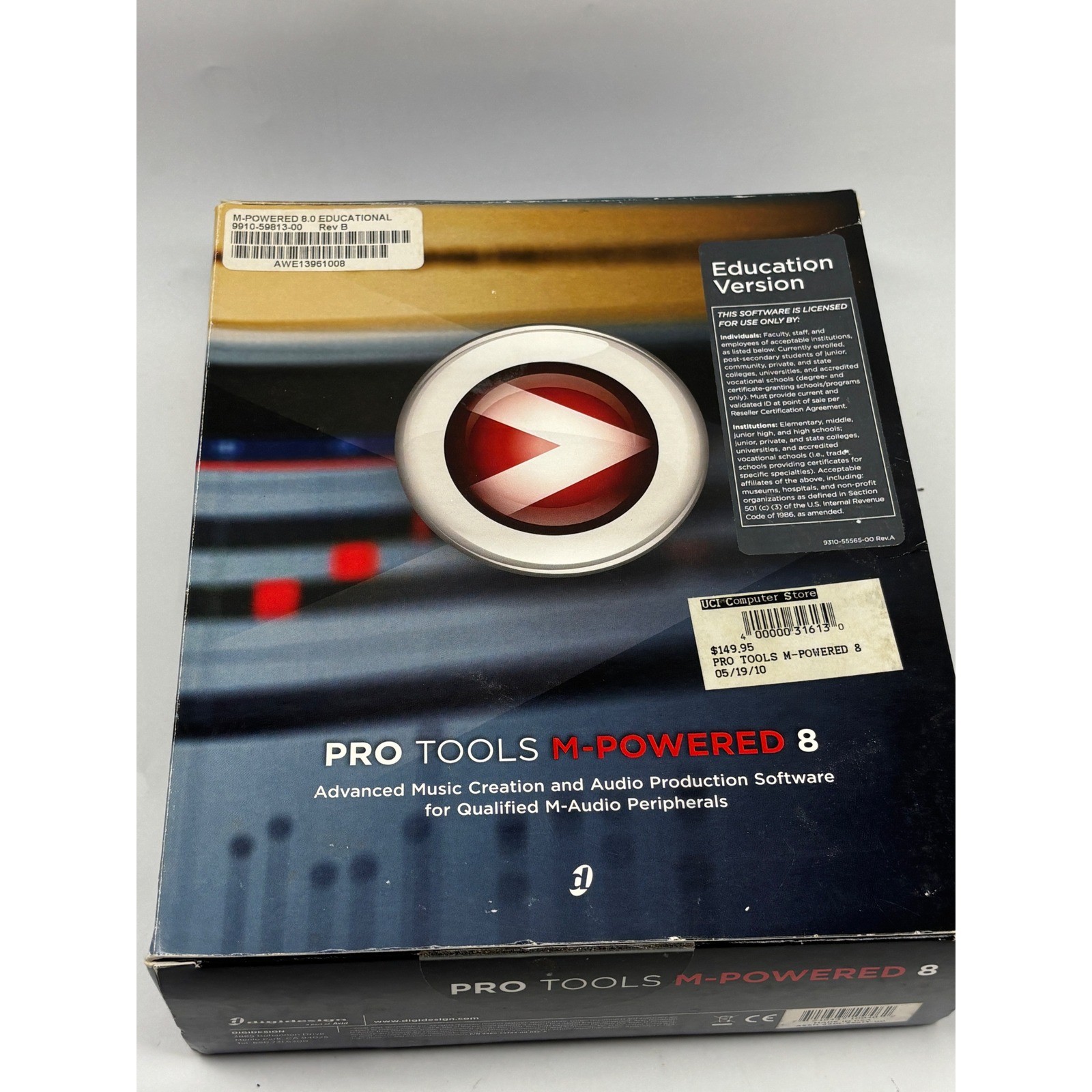 Digidesign Pro Tools M-Powered 8 Audio Software DAW Windows Mac with key