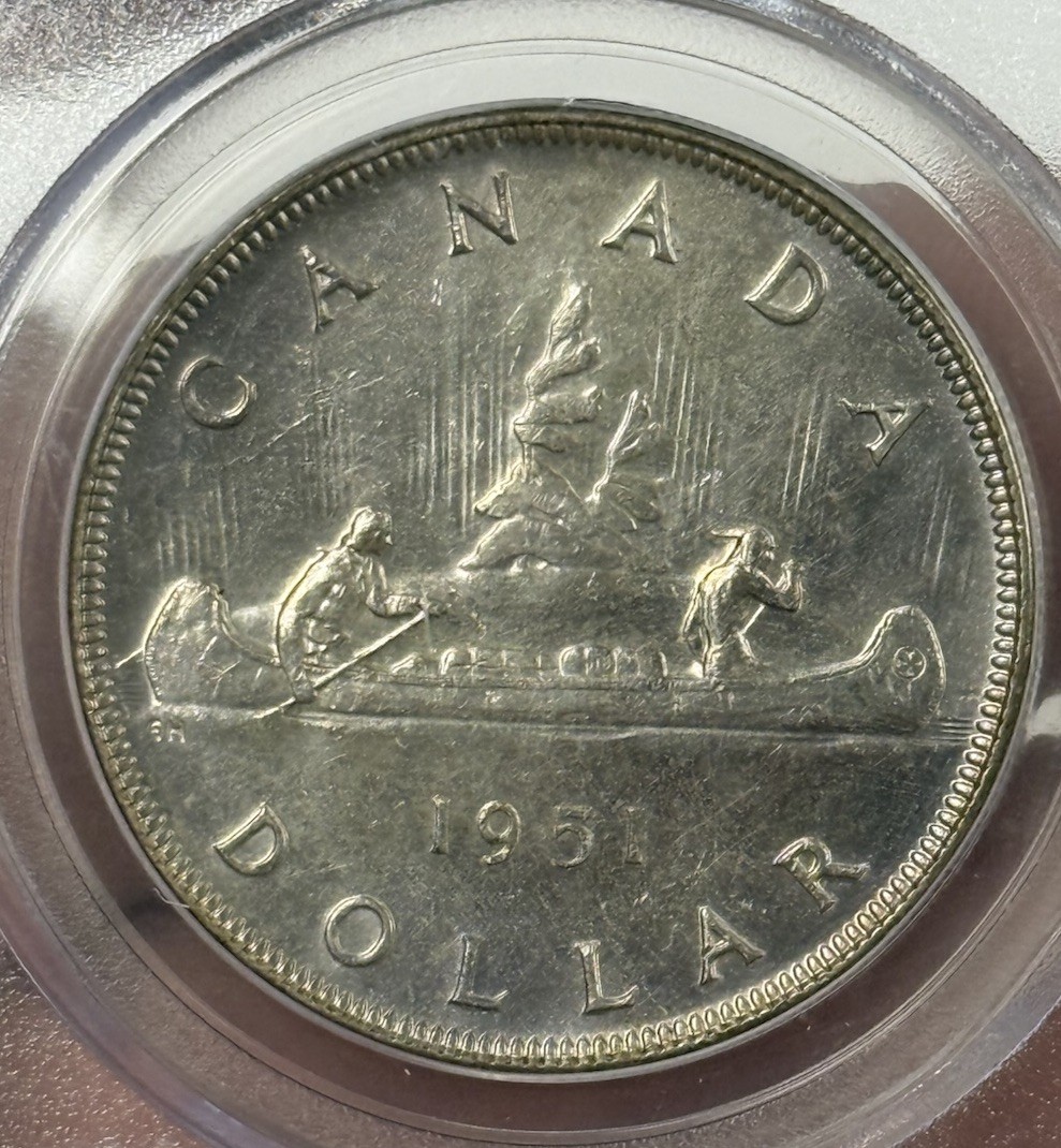 1951 CANADA DOLLAR ($1) SILVER PCGS GENUINE #3081