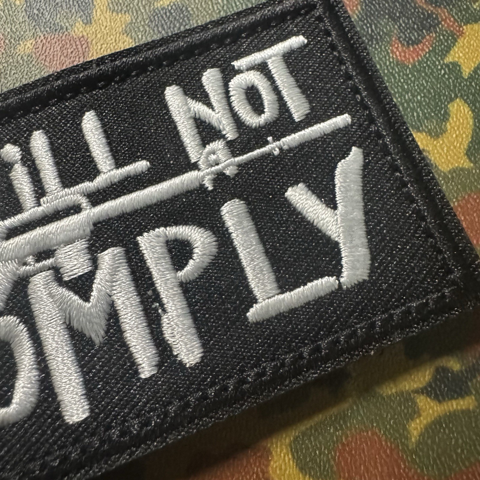 I WILL NOT COMPLY Embroidered Morale Patch Hook/Loop Back 2A RKBA GUN RIGHTS VA