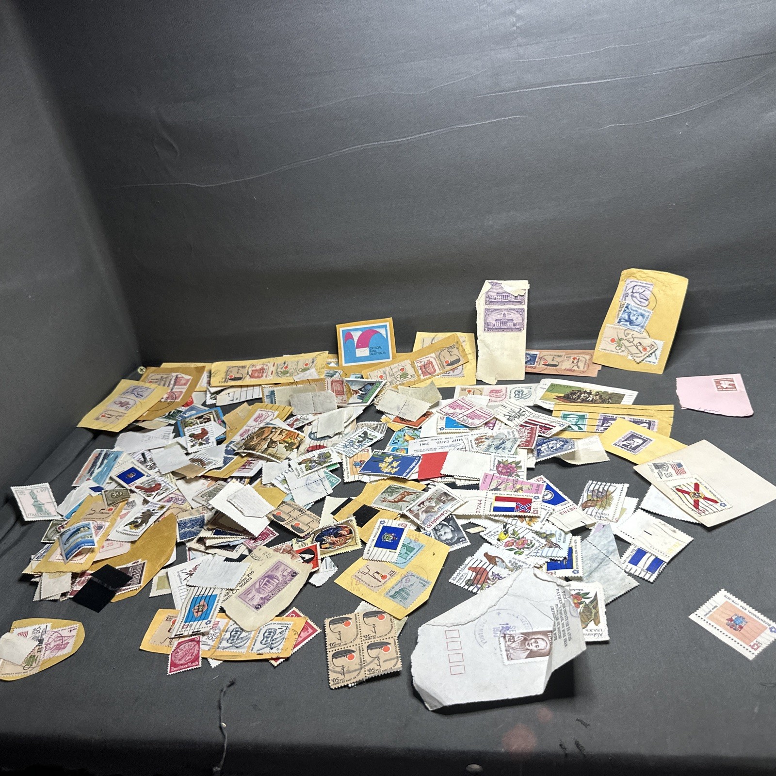 HUGE Lot of Canceled Vintage Stamp Collection US & Foreign 1930s-1990s