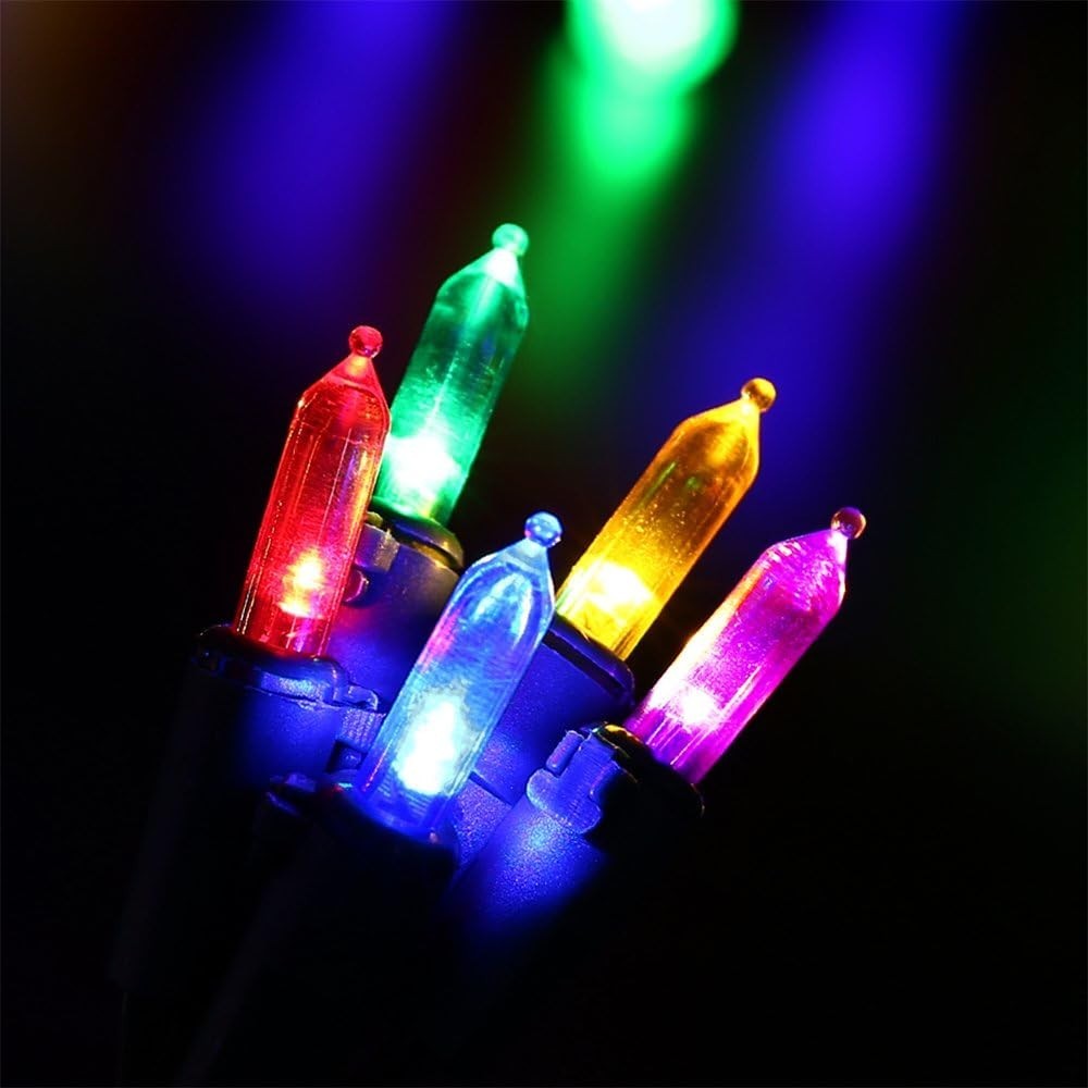 2 Pack Christmas String Lights with Built-in Timer - Total 100 LED 36ft Fairy Ba