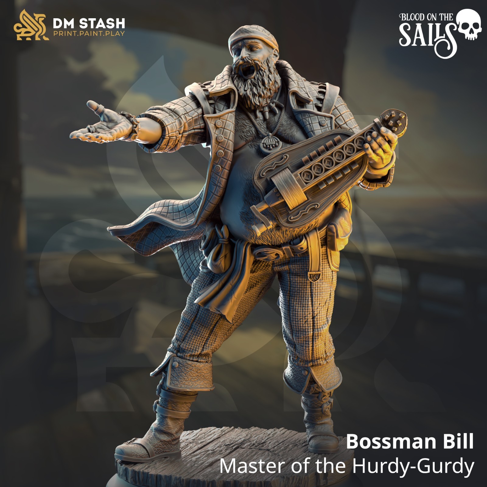 Dungeons & Dragons Human Bard Miniature - Bossman Bill - DnD RPG Wargames