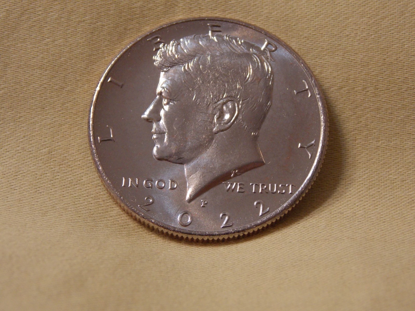 2022 P Kennedy Half Dollar From A BU Bank Roll. Nice Coin!