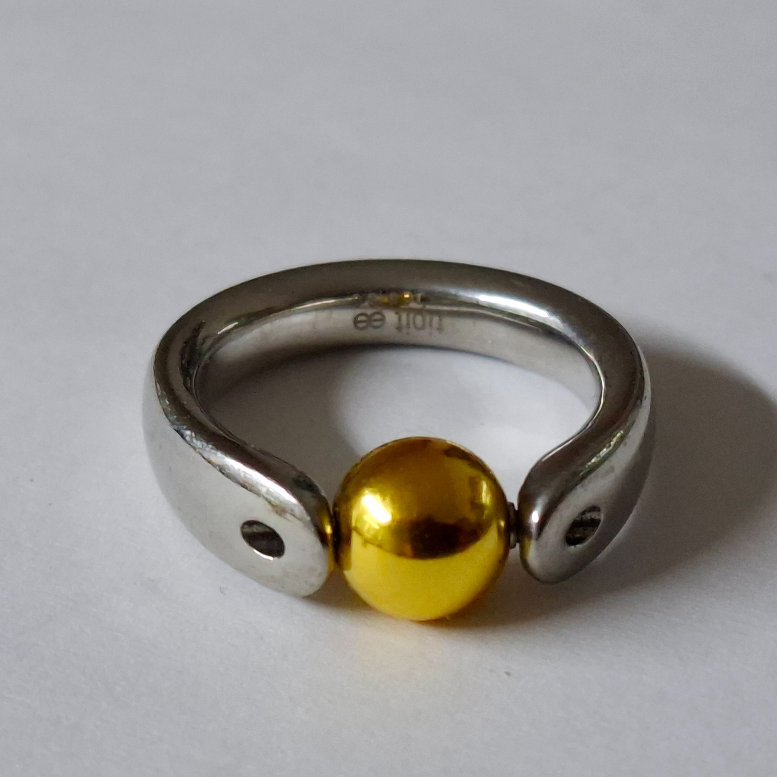 Tipit S - Polished Silver Ball / High Quality 22kt Gold Plated