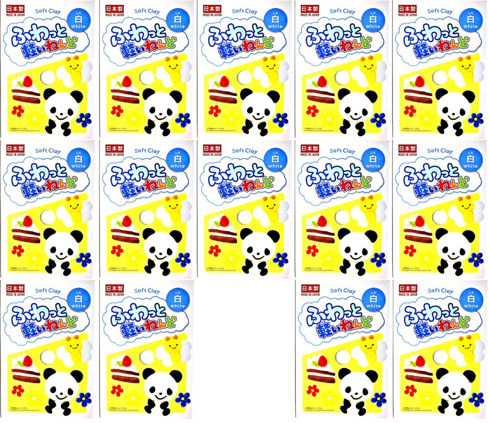 YACHIYO DAISO Soft Clay Lightweight Fluffy Packs (14 Set, White) 14 set
