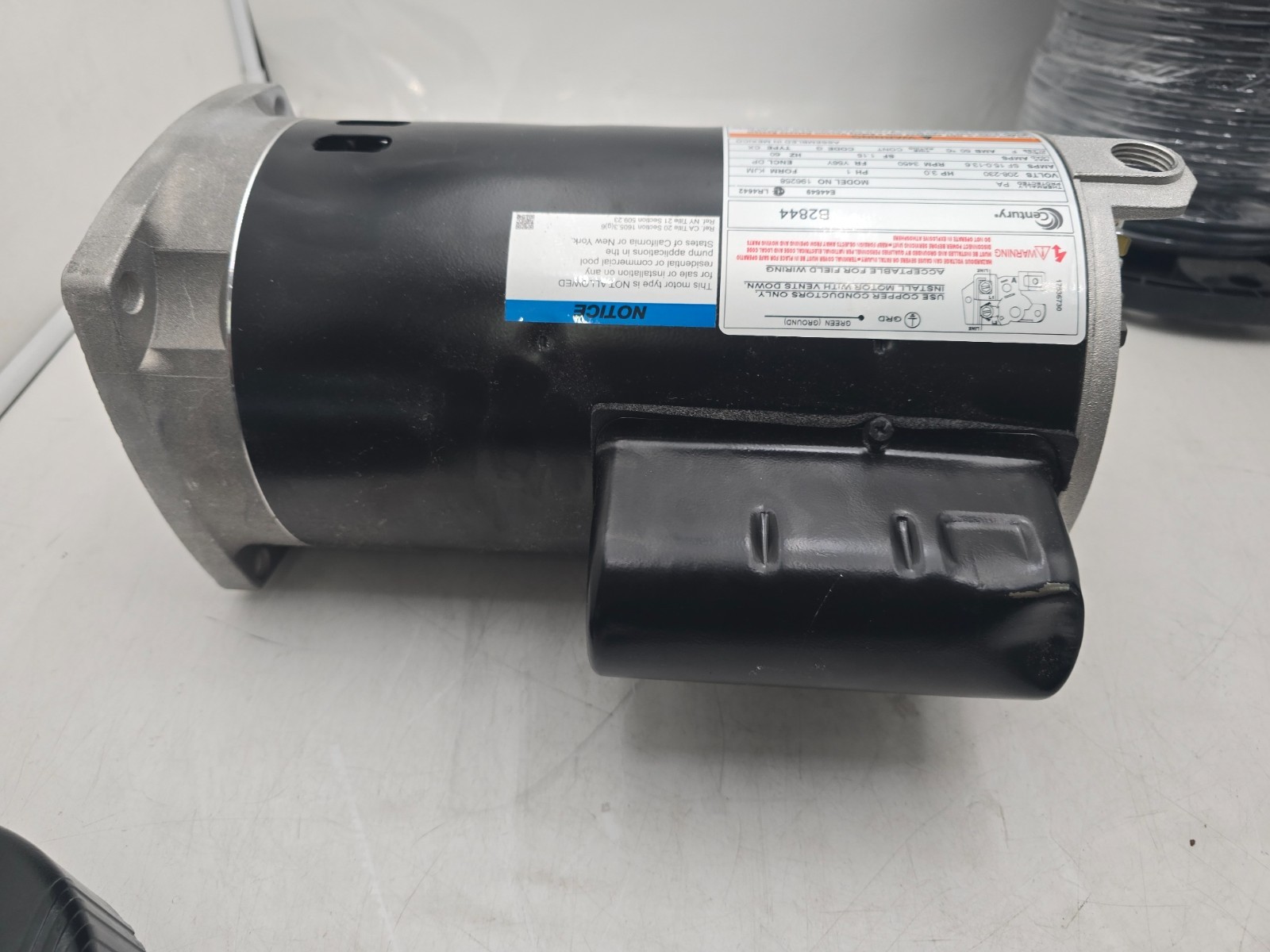 CENTURY B2844 E-PLUS SQUARE FLANGE 3HP FULL RATED 56Y MOTOR