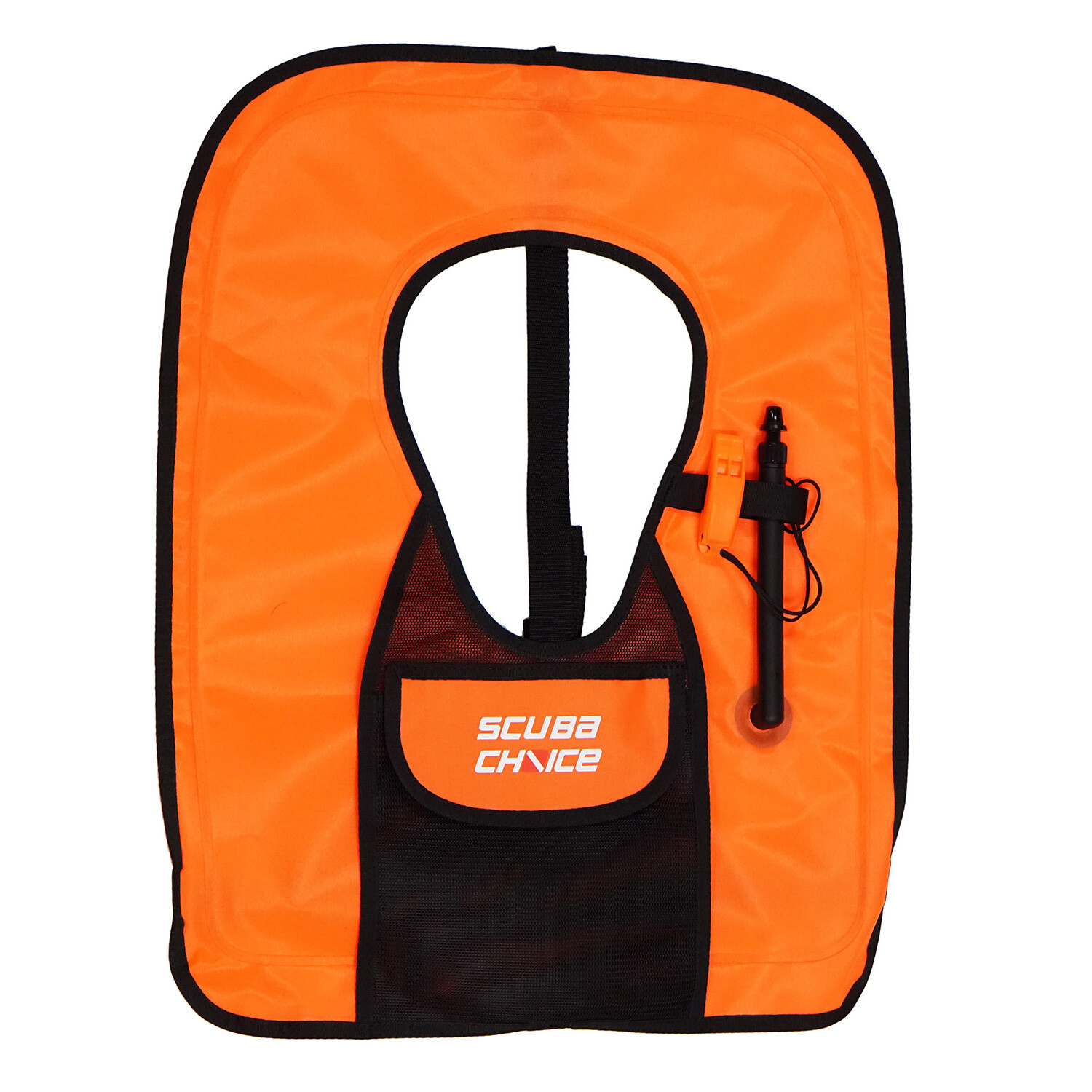 Scuba Choice Adult Orange Snorkel Vest w/ Front Pocket & Whistle