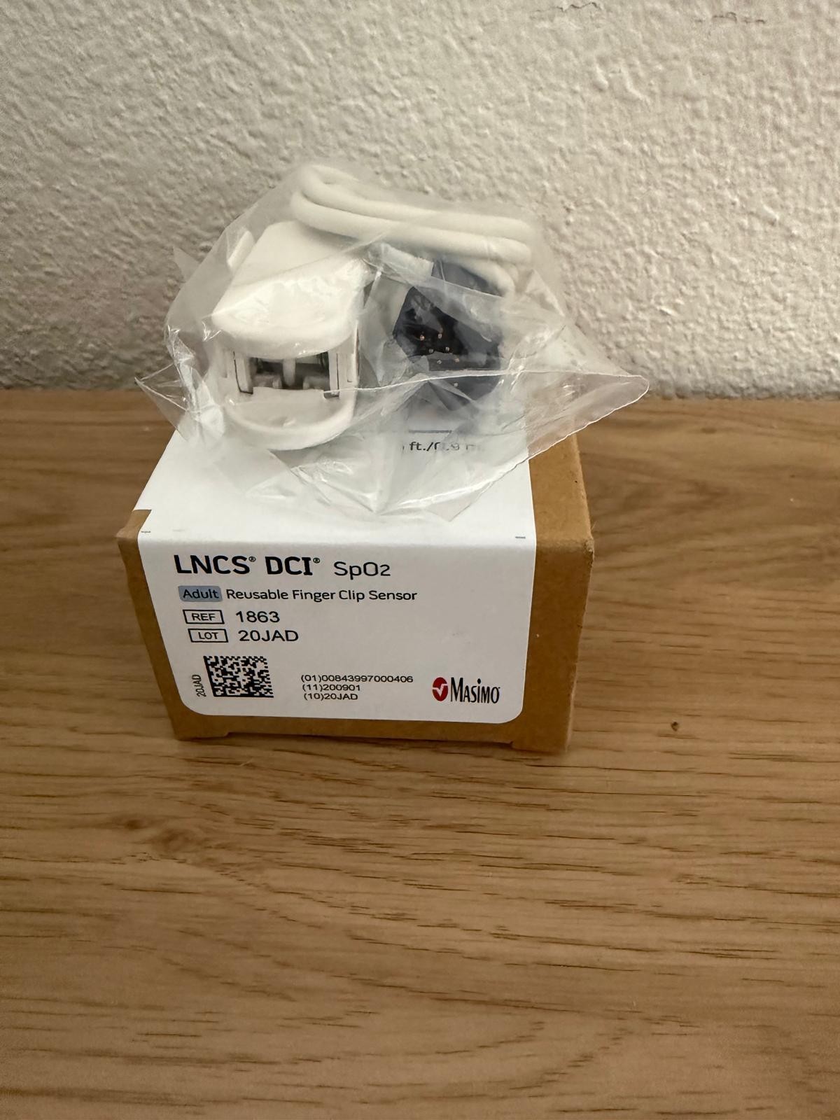 Masimo LNCS DCI Adult Reusable SpO2 Sensor - REF 1863 NEW Pulse Oximeter 3ft