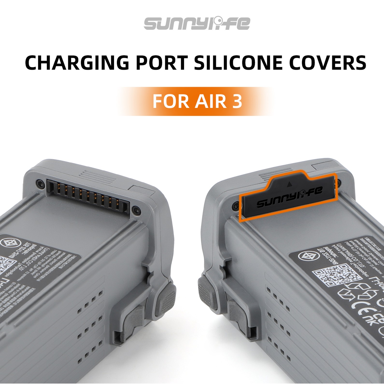 3PCS Waterproof Silicone Dust Cover Battery Protective Cover For DJI AIR 3