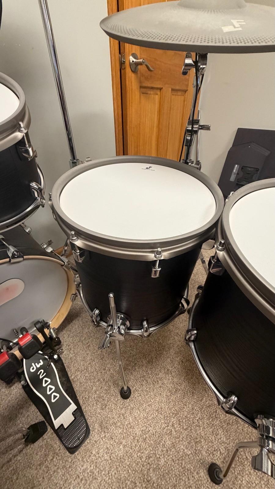 Used - EFNOTE 5X Acoustic Designed Electronic Drum Set Black Oak Wrap