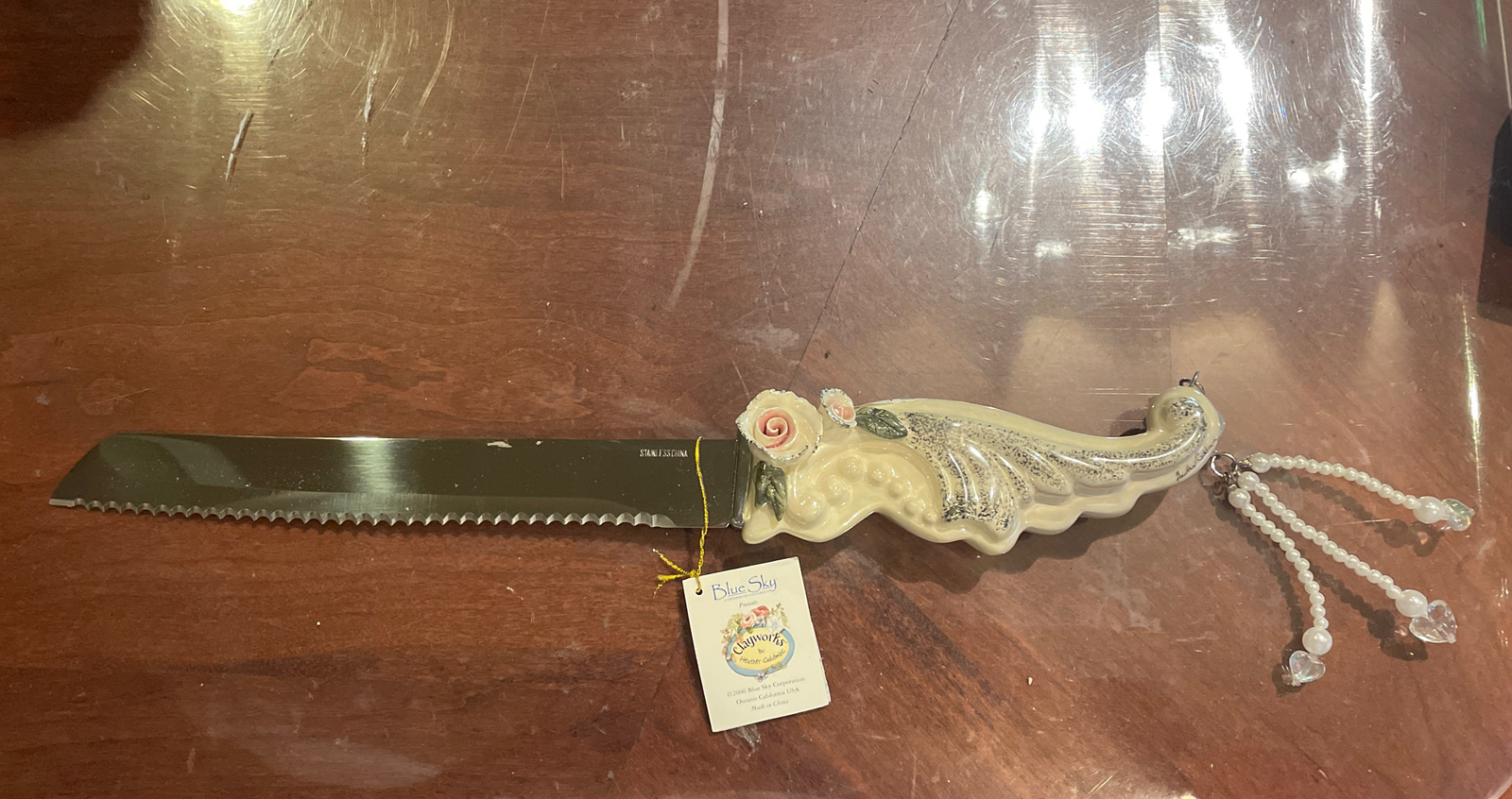 2002 Wedding Cake Knife By Blue Sky TW50864 NEW
