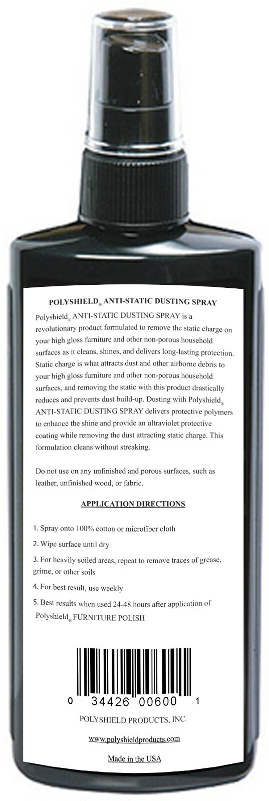 Polyshield Anti-Static Dusting Spray 8oz