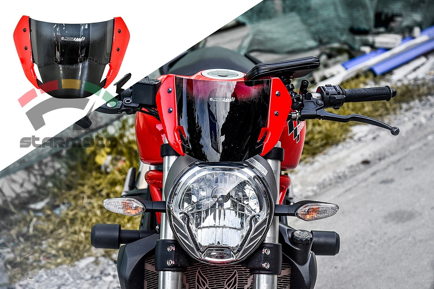 Windshield Windscreen Fairing For DUCATI Monster 821 1200 1200S R 797 2014-2020