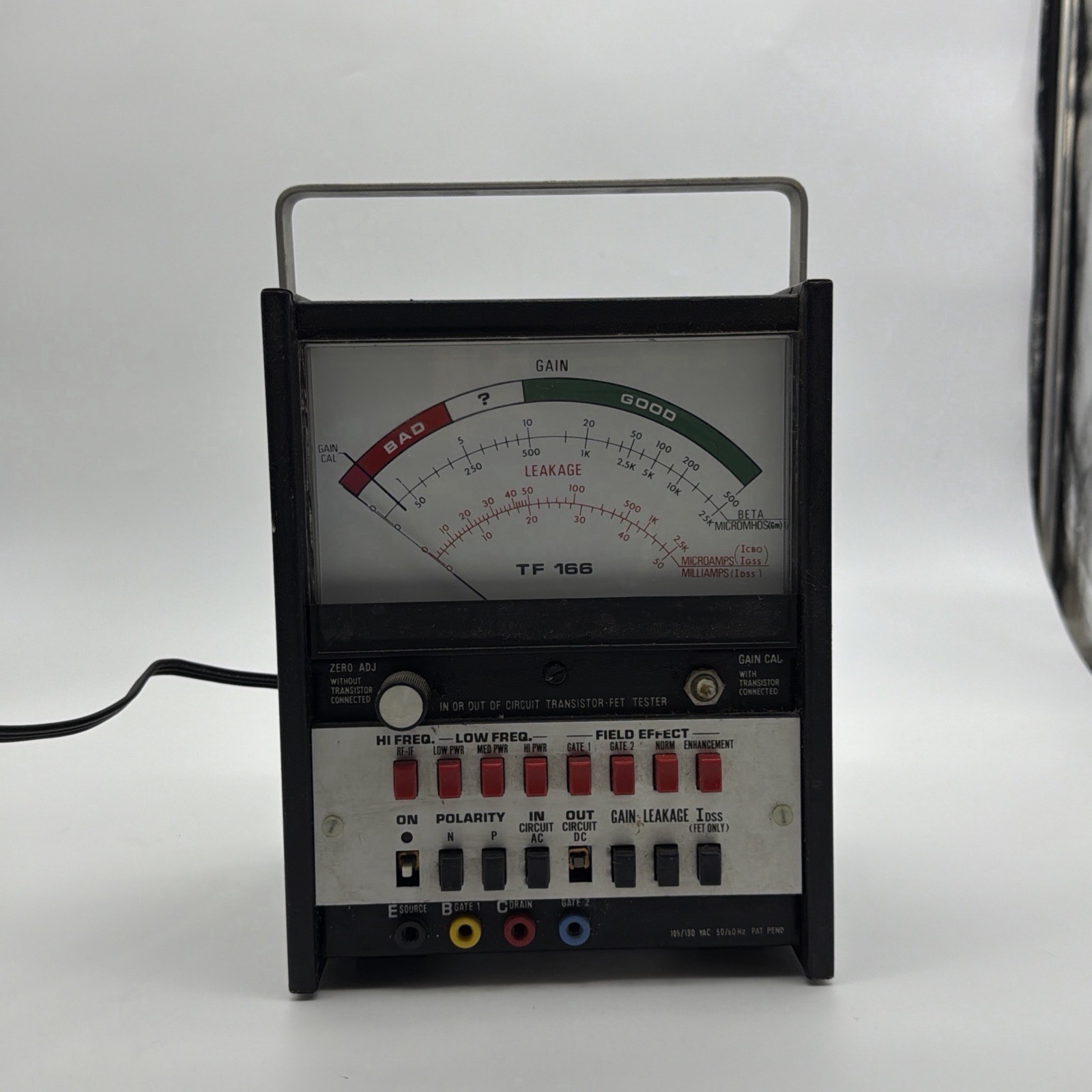 Sencore TF-166 automatic transistor analyzer, untested/vintage Turns On