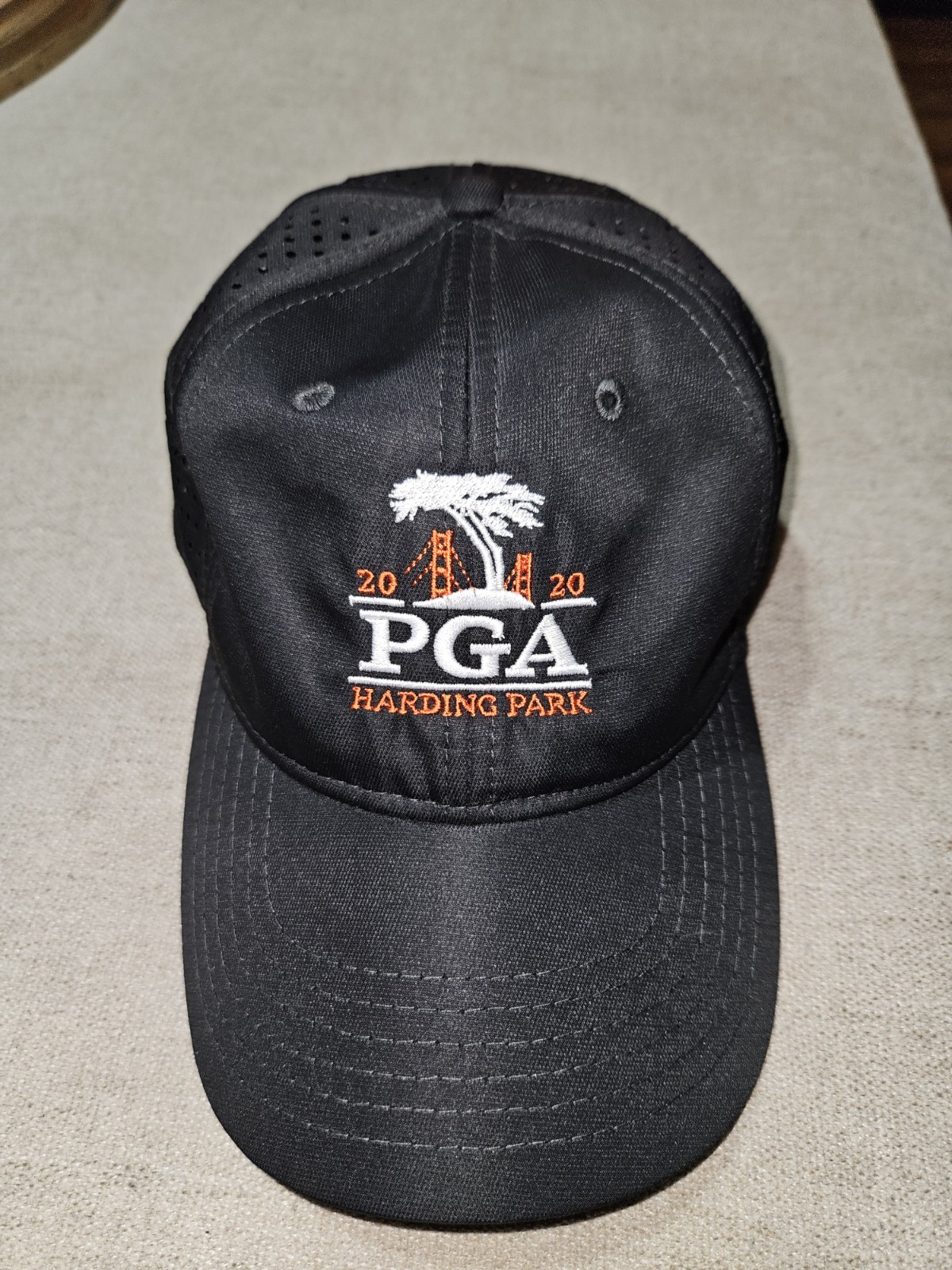 PGA Championship 2020 Harding Park Ahead Mid Fit Hat Black Logo Fit Adjustable