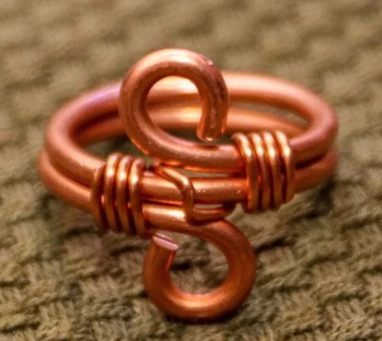 Solid Copper Minimalist Healing Ring Handmade Unisex Thumb Ring, Infinity Ring