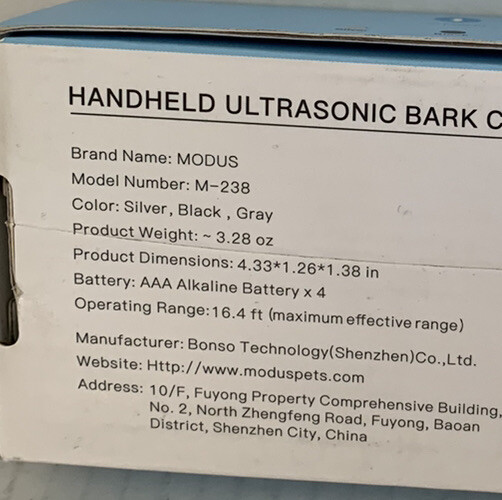 Modus Ultrasonic Bark Training Device M-238