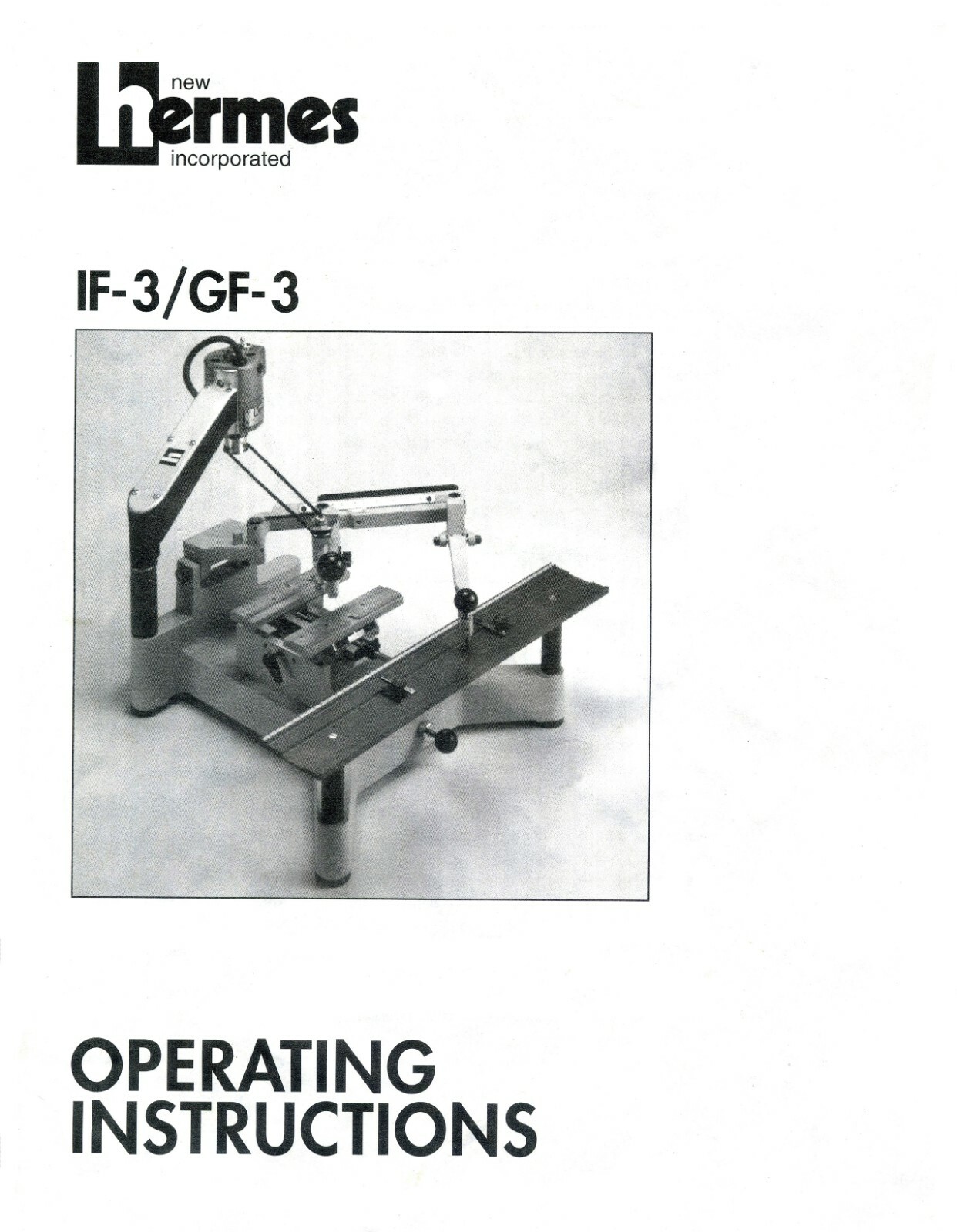New Hermes IF-3/GF-3 OPERATING INSTRUCTIONS MANUAL (PHOTOCOPY)