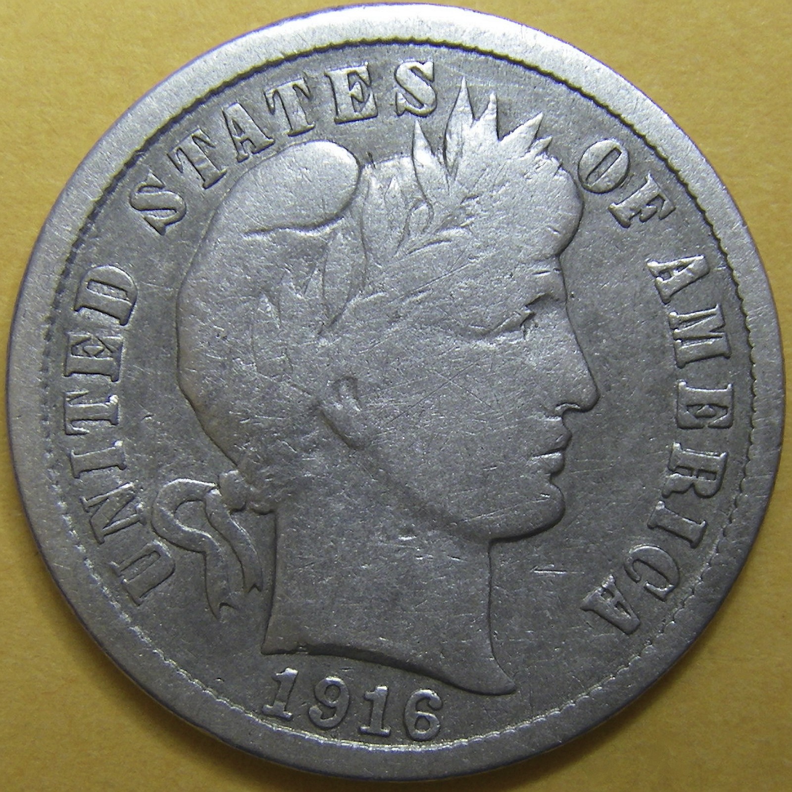 1916 Barber Dime - 90% Silver