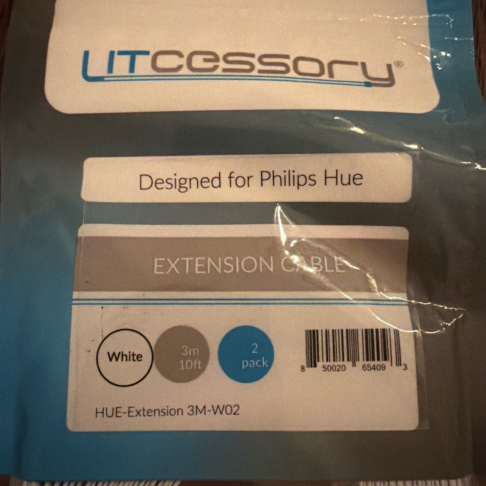 Litcessory Extension Cable 3m 2-Pack for Philips Hue Lightstrip Plus New