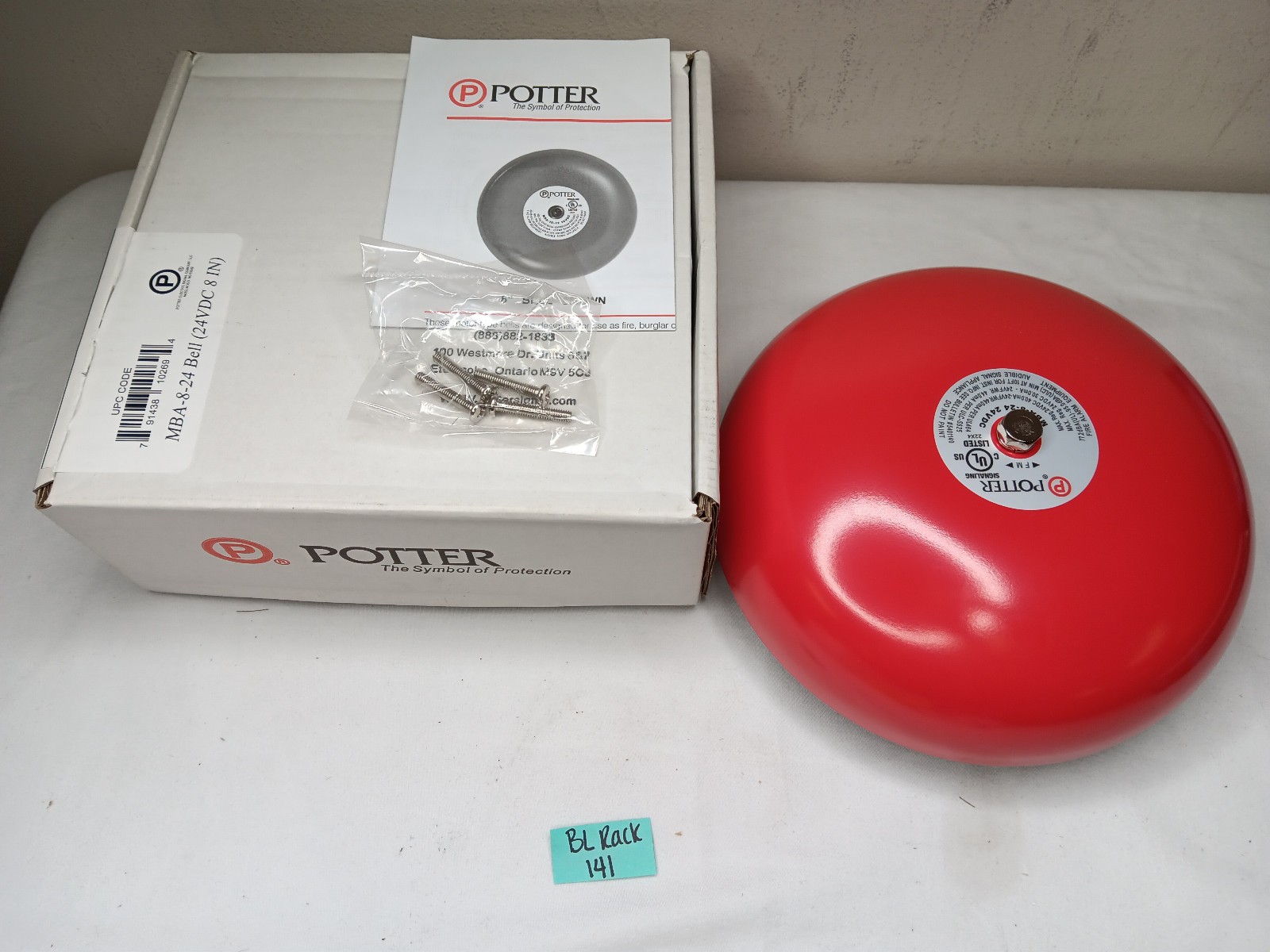 Potter MBA-8-24 vibrating bell, RED