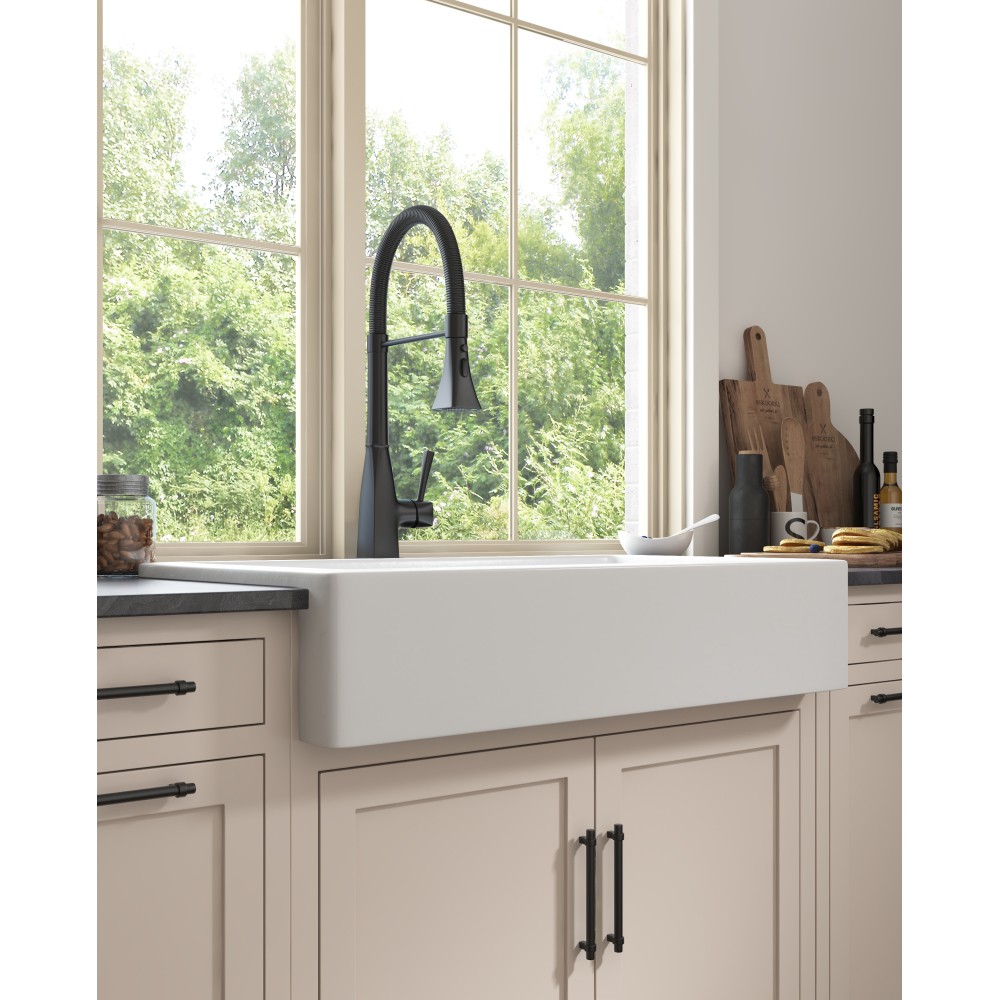 Kitchen Faucet with Pull Down Sprayer Single Handle High Arc Stainless Steel