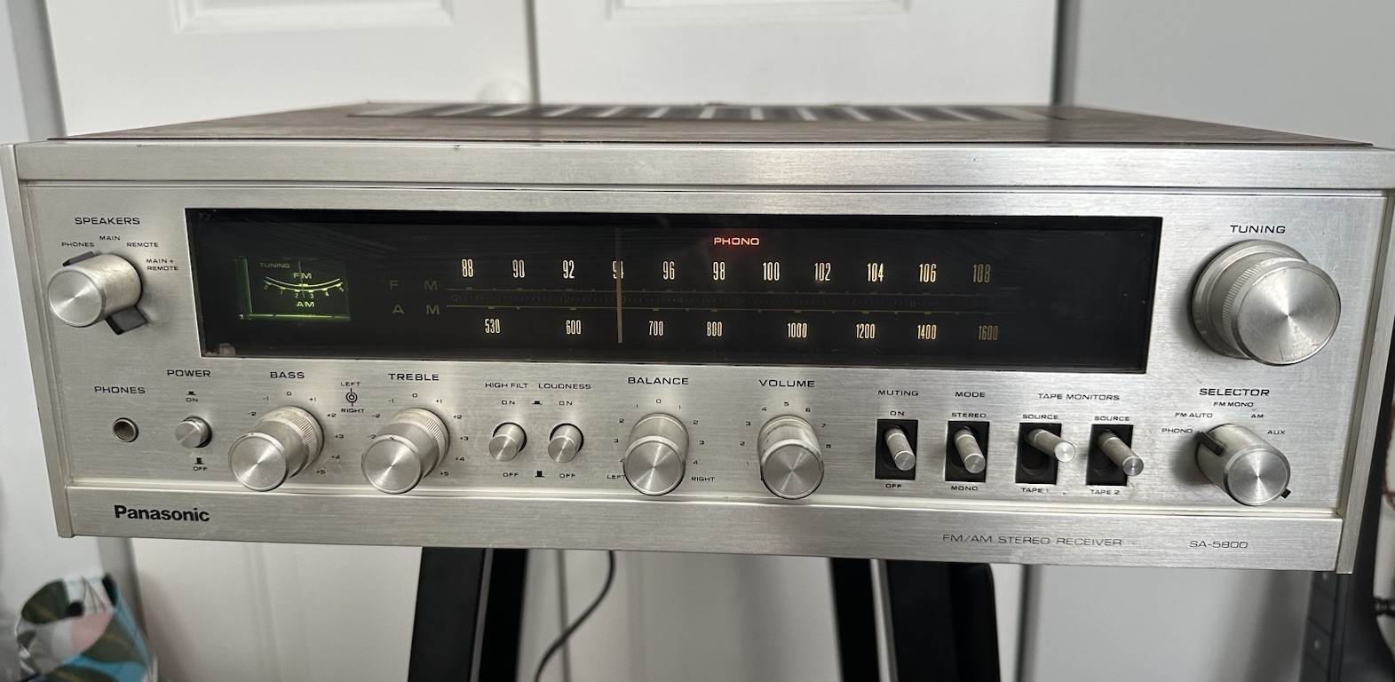Vintage  PANASONIC SA-5800 FM AM STEREO RECEIVER Tested.