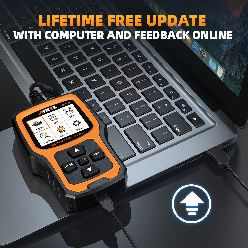 ANCEL AD410 PRO 12V Battery Test OBD2 Scanner Code Reader Check Engine Light