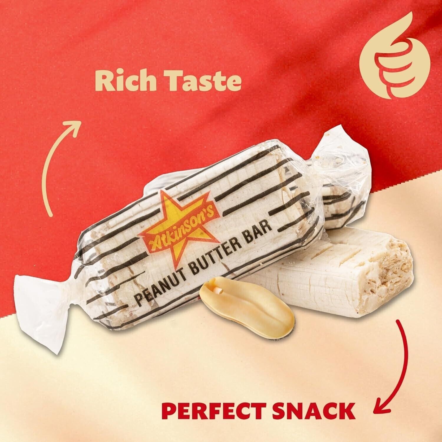 ATKINSON'S Peanut Butter Bars Old Fashioned Bulk Delicious Candy (4 Pounds) Sale