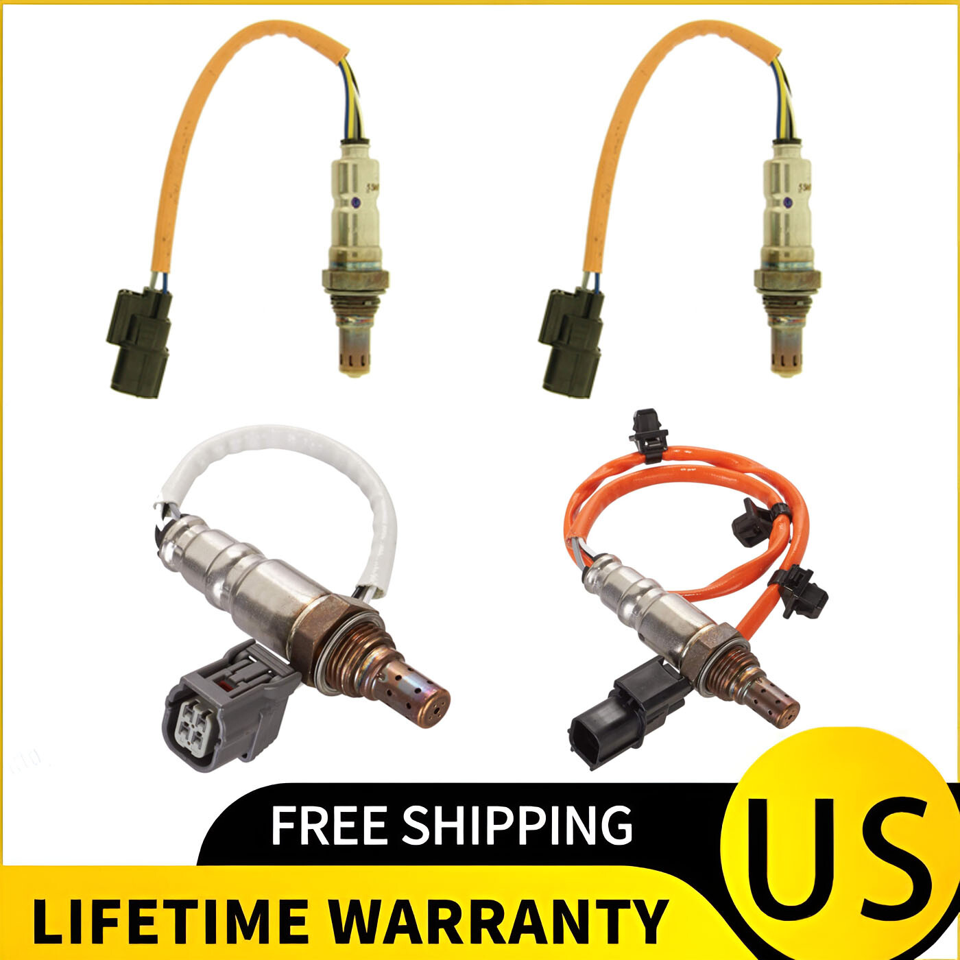 4pc Oxygen Sensor For Front+Rear Honda Pilot 2016-2020 & Ridgeline 2017-19 3.5L