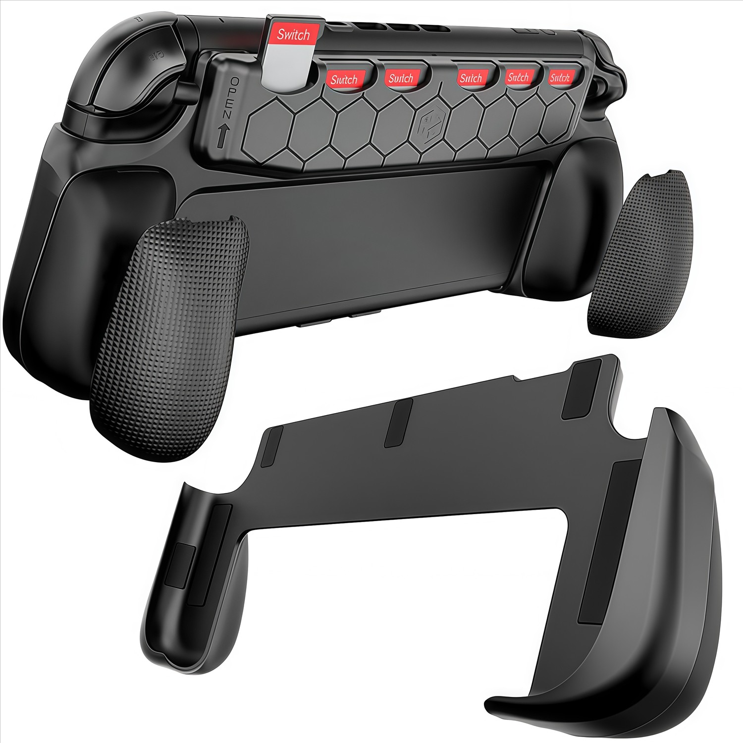 One-Piece Case for Switch 2 with 6 Game Card Slots TPE Soft Grip