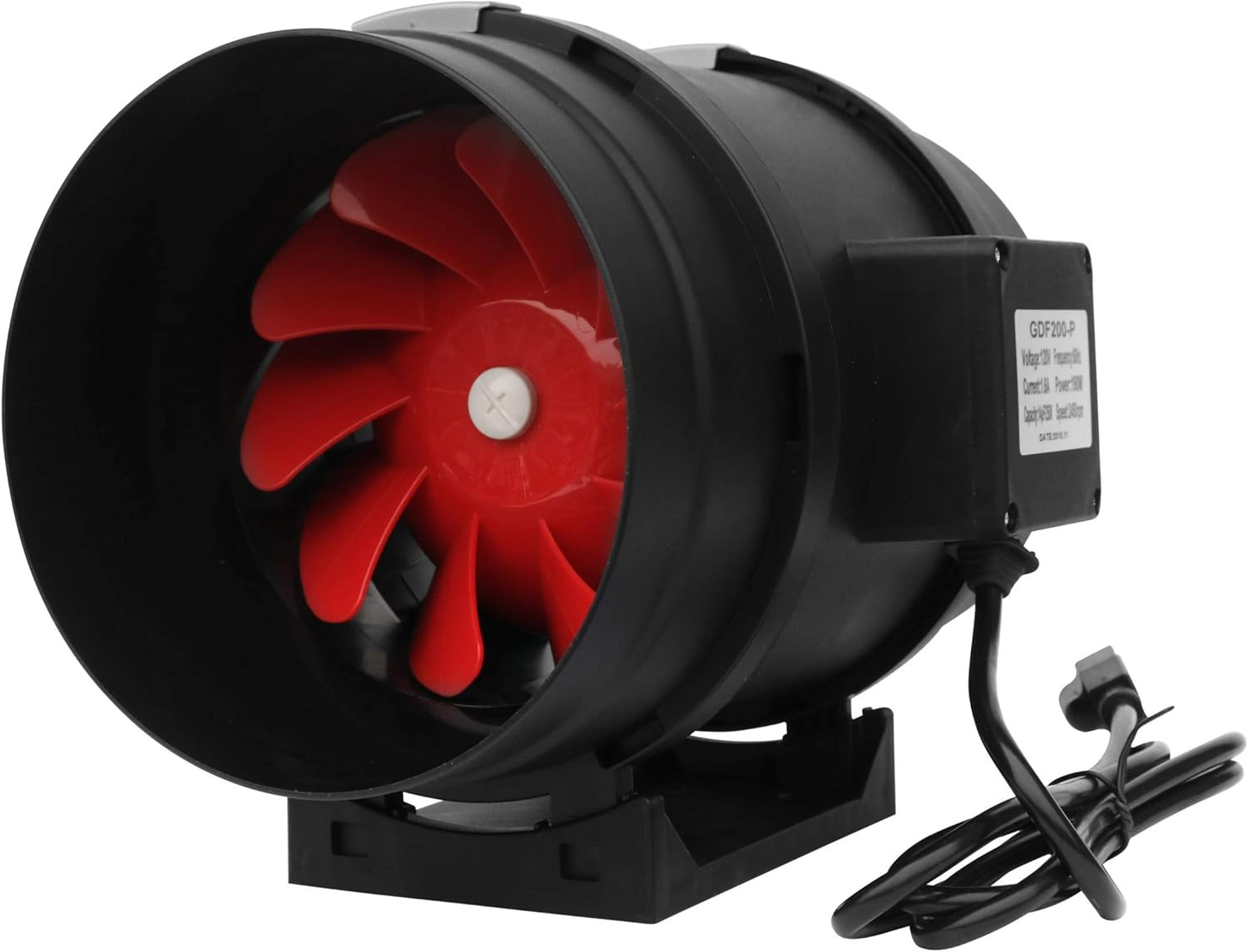 Inline Duct Fan 8 Inch 720 CFM Indoor Air Ventilation Exhaust Booster Vent Blowe