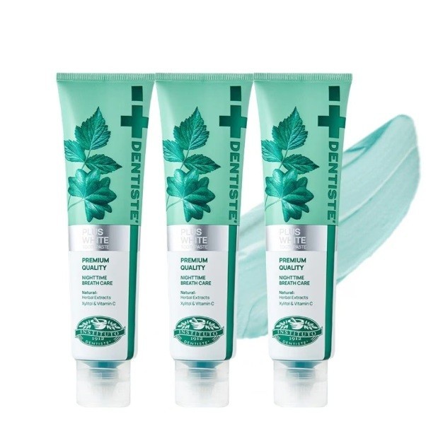 Dentiste' Plus White Toothpaste 160g Herbal Mint Xylitol Thai Oral Care Evening