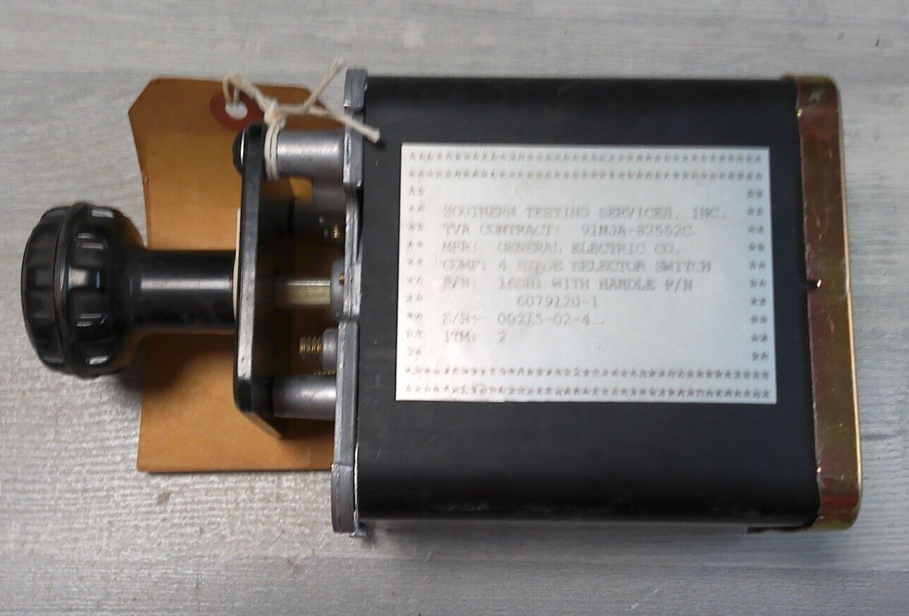 GENERAL ELECTRIC 4 STAGE SELECTOR SWITCH WITH HANDEL 16SB1 6079120-1 (NEW)