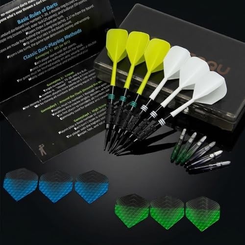 Soft Tip Darts Set 6 Pack – Professional Darts Plastic Tip with Integrated
