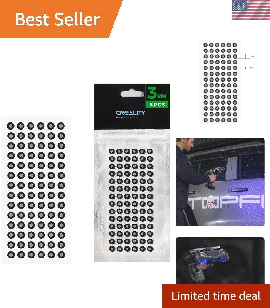 Official 3D Scanning Dots - 3.0mm Tracking Reference Points, 5 Sheets 420 Dots