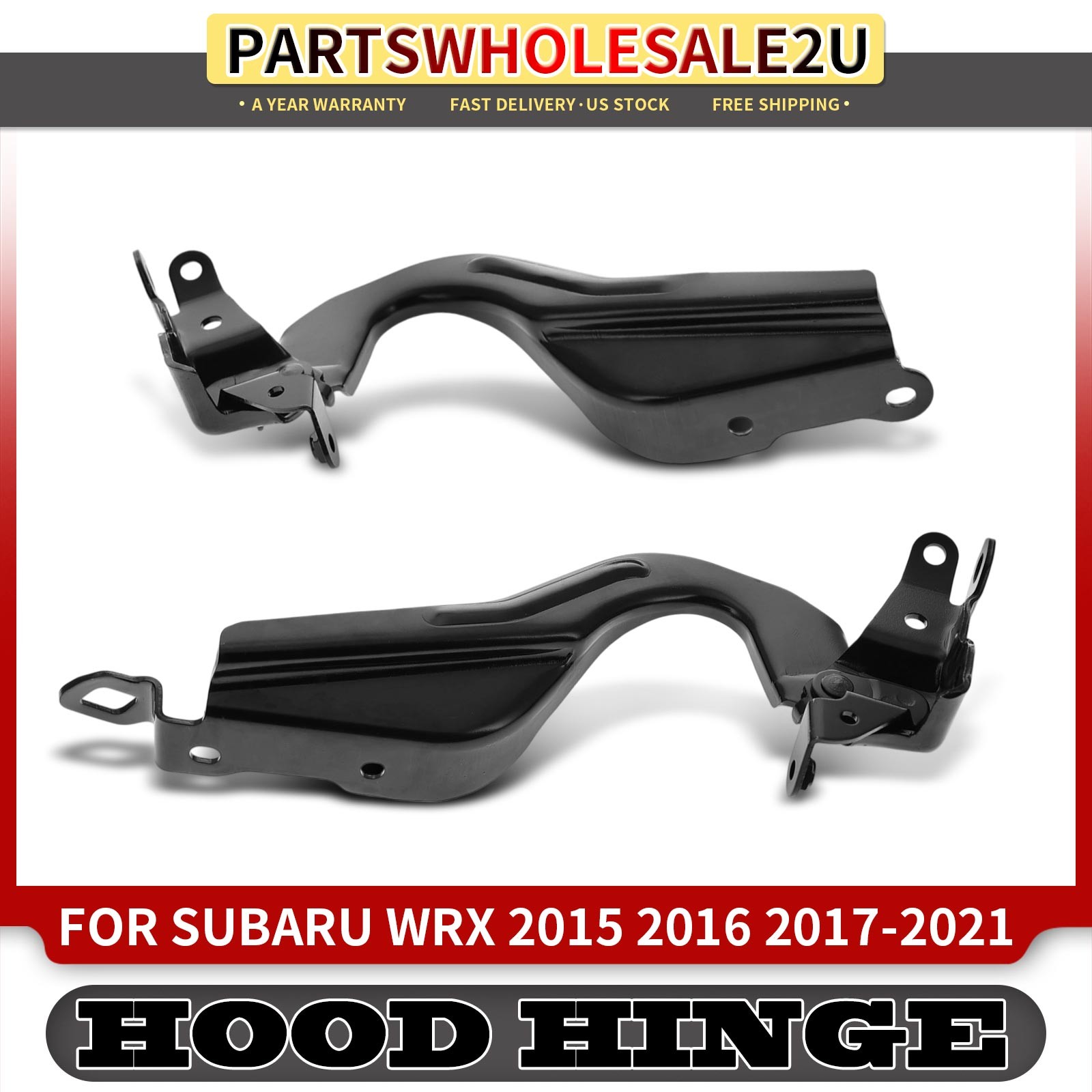 2Pcs Front Driver & Passenger Hood Hinge for Subaru WRX 2015-2021 57260VA0109P
