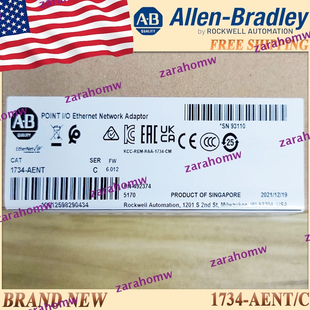 New in Box AB 1734-AENT/C Ethernet Network Adaptor US 1734AENT serC Free Ship US