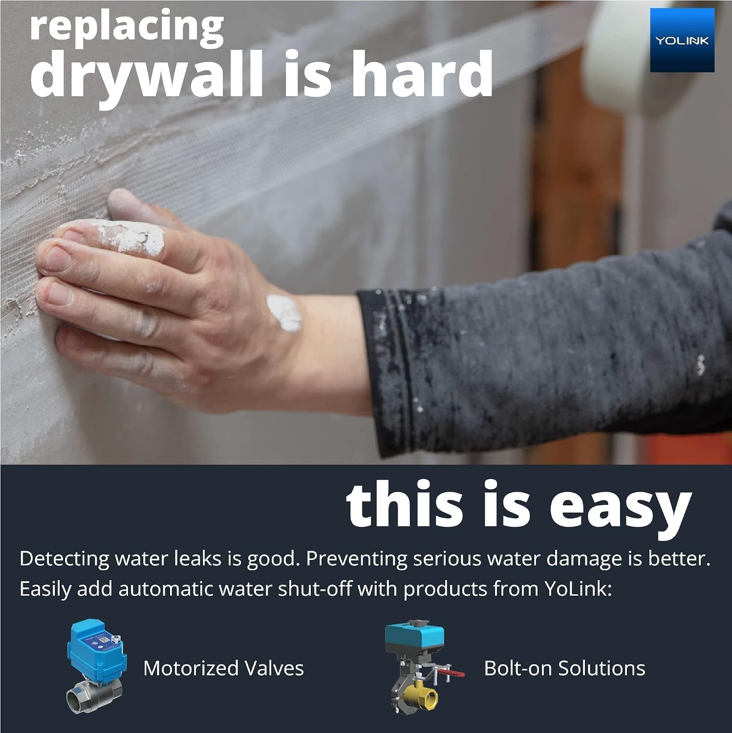 Indoor Wireless Water Leak Sensor with Valve Controller - And 5- Battery