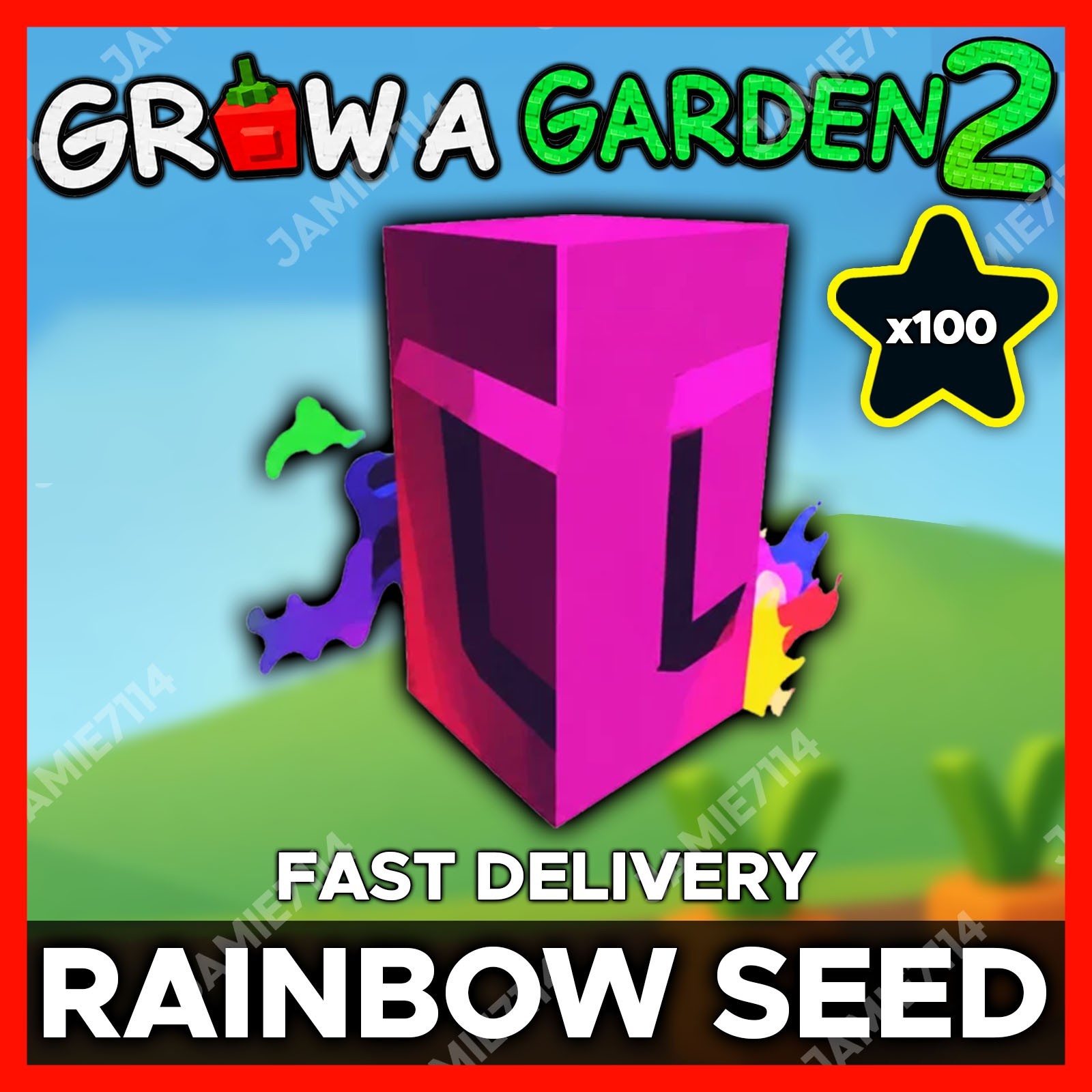 🪴Grow a Garden 2 | Rainbow Seed x100 | GAG2 Fast & Easy