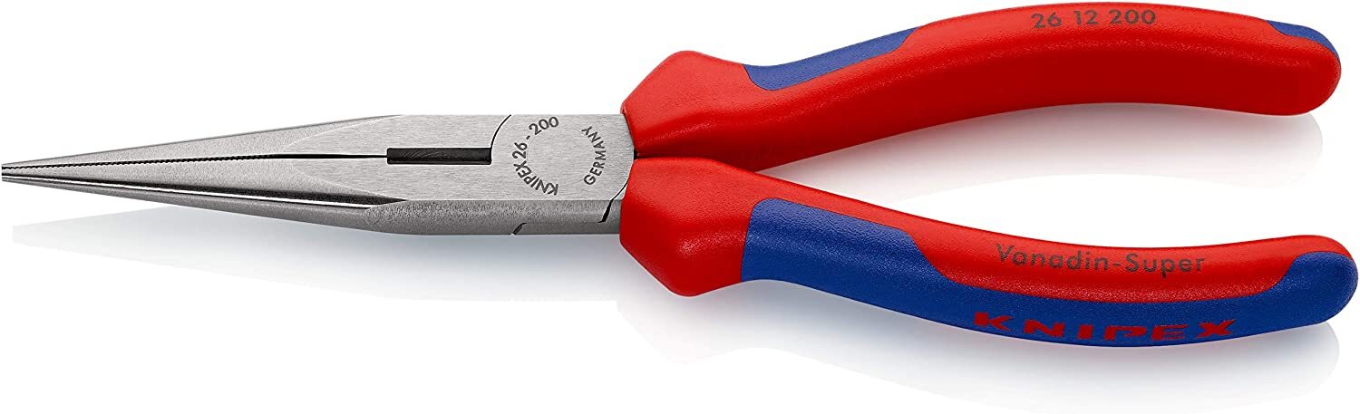 Long Nose Tools Pliers with Cutter, Multi-Component (2612200), Multi-Colour, 8"