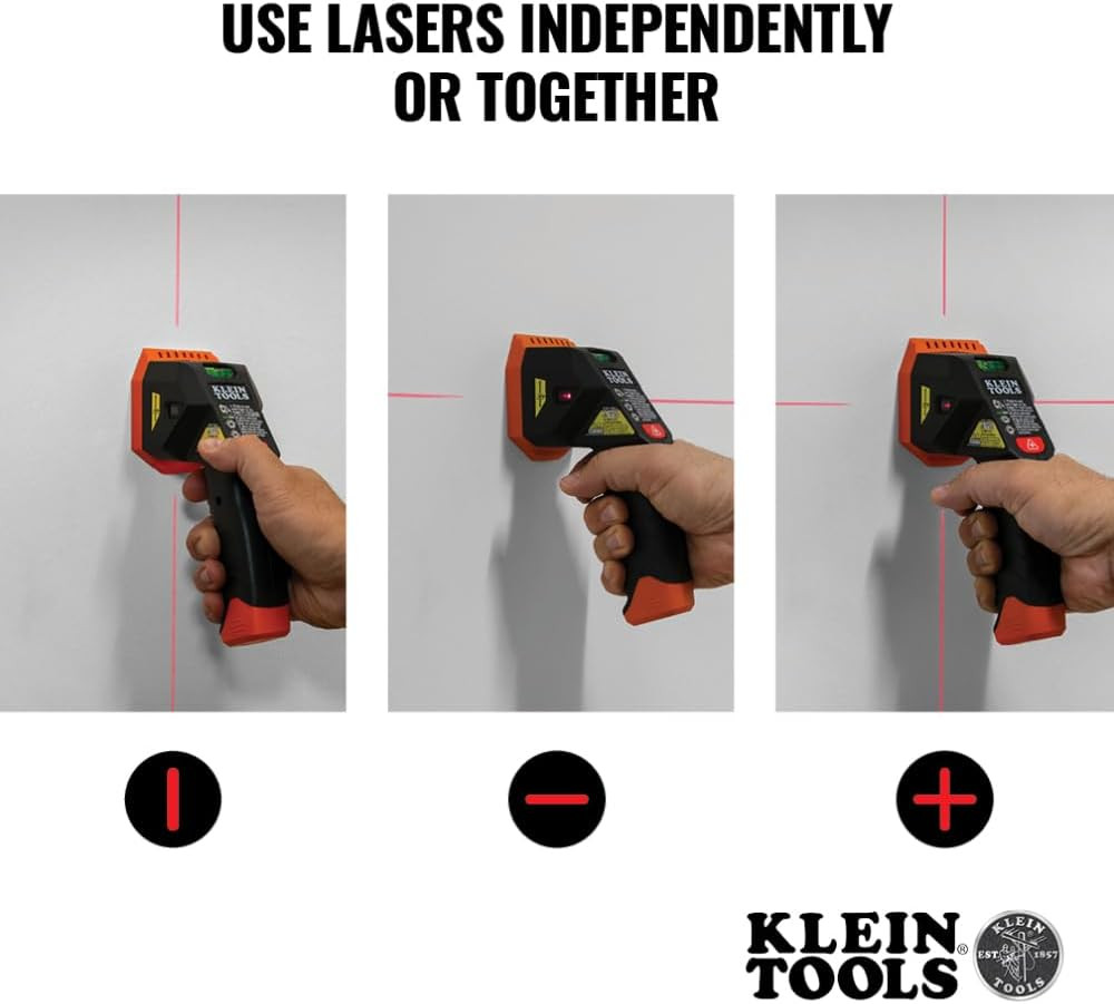 Klein Tools ESF150LL Electronic Stud Finder with Cross-Line Lasers, Bubble Level