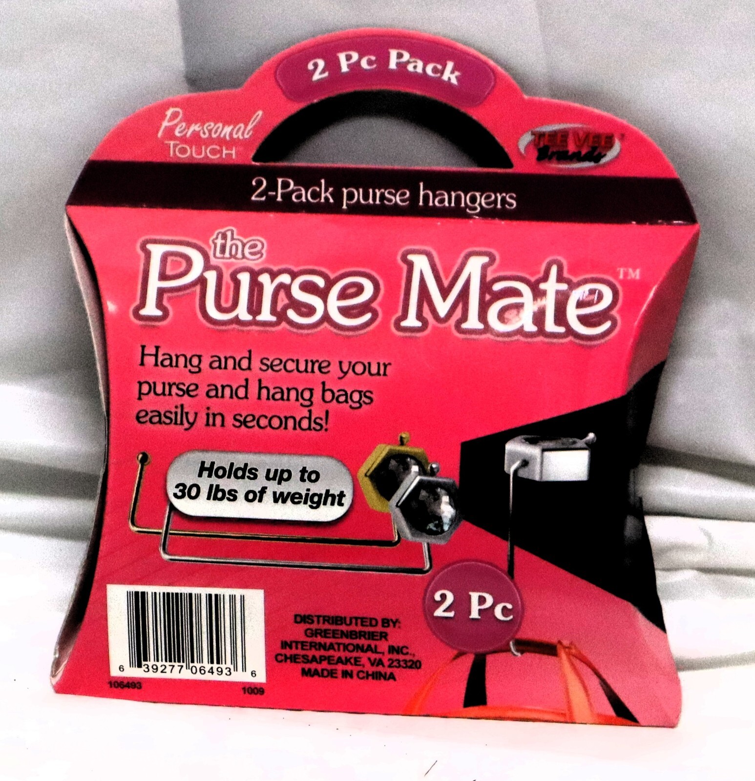 Purse Mate * Purse Hangers Keep Purse Off The Floor in Public Places 2-Pack