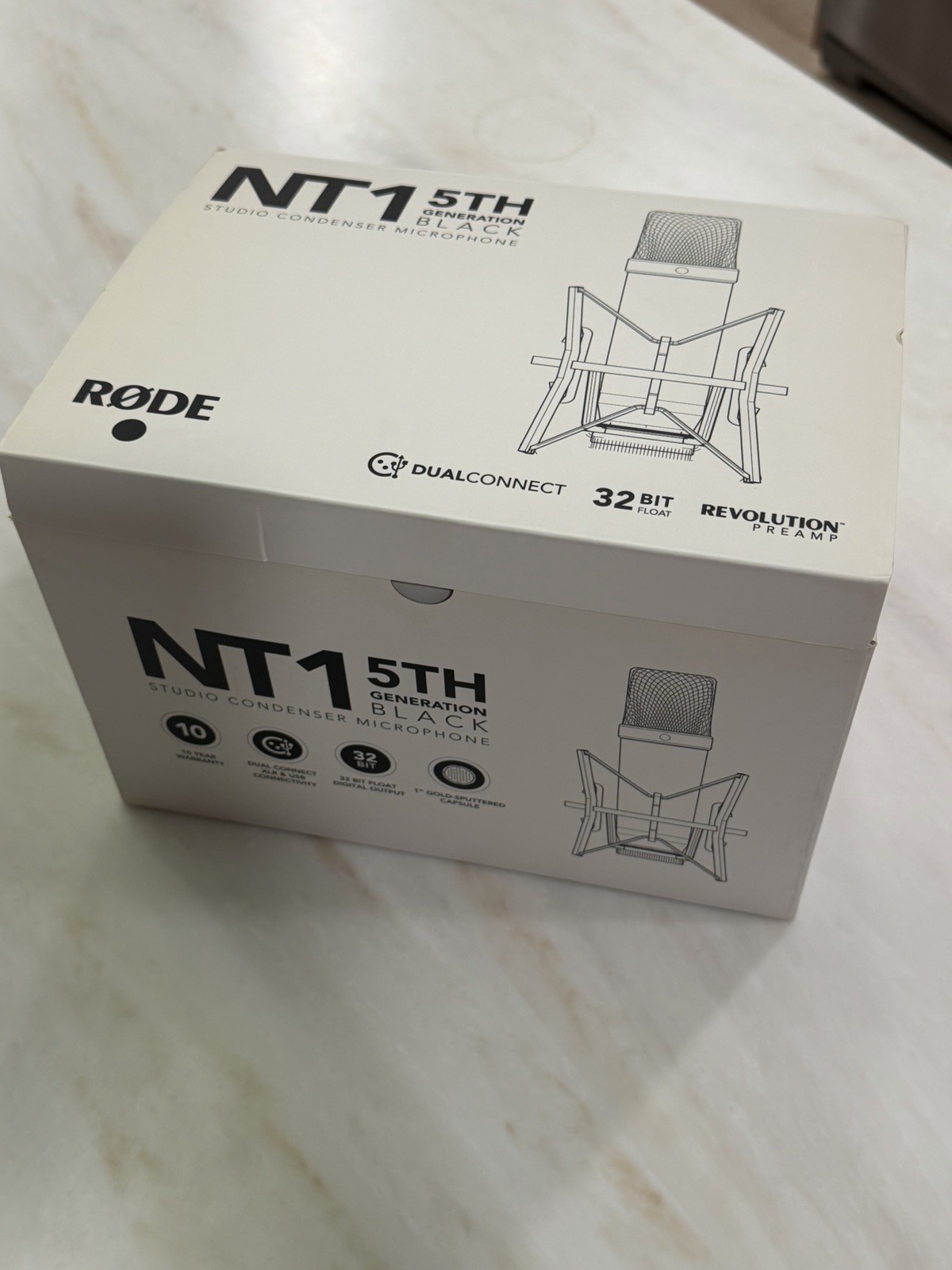 Rode NT1 5th Generation Condenser Microphone with SM6 Shockmount and Pop Filter