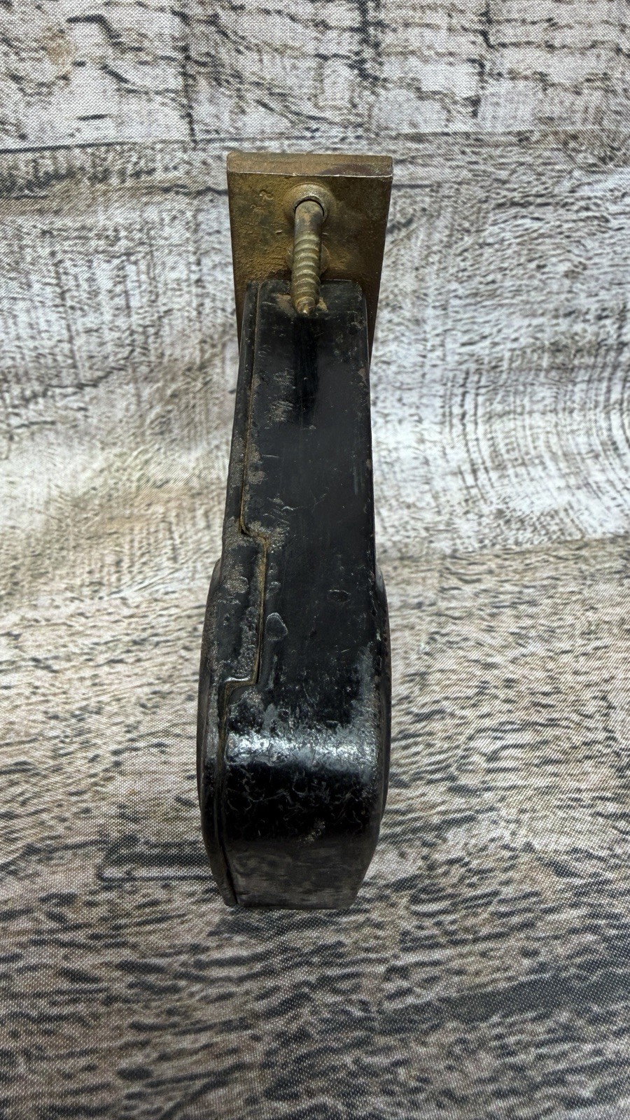 Vintage Yale Mortise Dead Bolt With Brass Faceplate