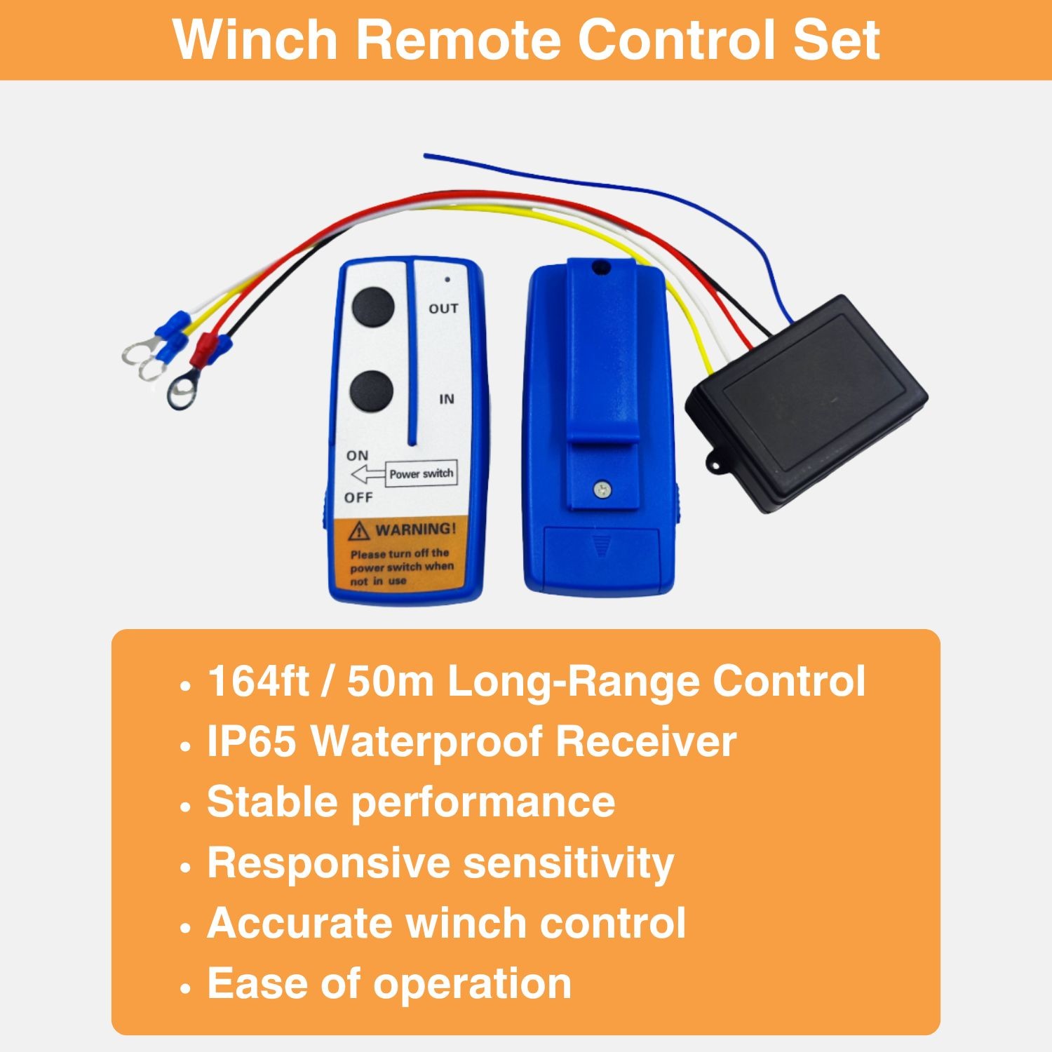 500A Winch Solenoid Relay & Control Box Wireless Remote Controllers 8000-20000lb