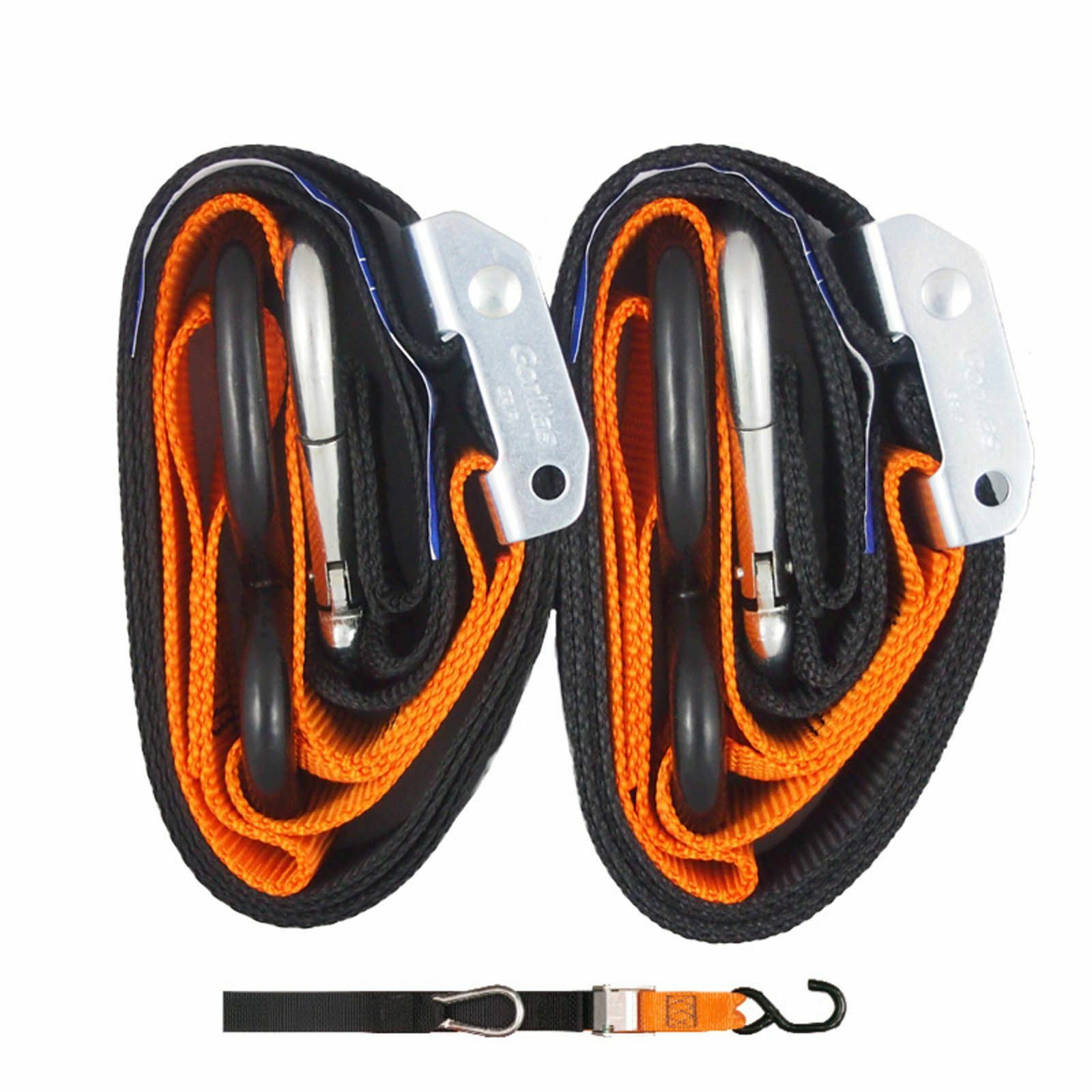 Gorillas Grip Motorcycle Motorbike Tie Down Straps Black/Orange 38mm TD4BO